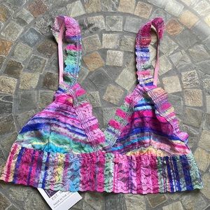 Hanky Panky Sand Art Triangle Crossover Lace Bralette